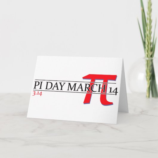 Fijne Pi Dag Maart 14 Kaart (Voorkant)