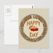 Fijne PI-dag met plakje Pi Briefkaart (Voorkant / Achterkant)