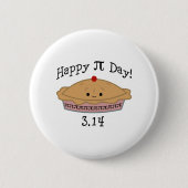 Fijne Pi Dag! Ronde Button 5,7 Cm (Voorkant)