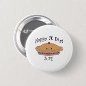Fijne Pi Dag! Ronde Button 5,7 Cm (Voorkant /achterkant)
