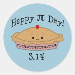 Fijne Pi Dag! Ronde Sticker