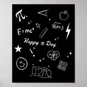 Fijne Pi-dag Wees grappig Wiskunde Leraren Liefheb Poster