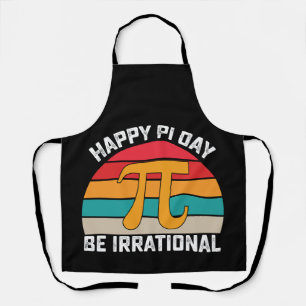 Fijne Pi-dag Wees Irrationeel Funny Math Vintage Schort