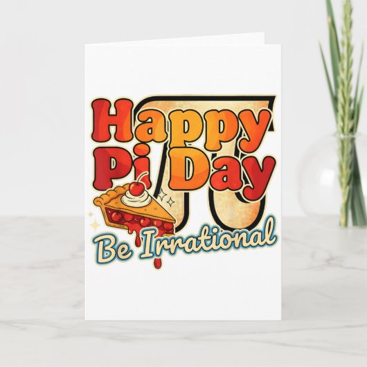 Fijne Pi-dag Wees irrationeel Pi-nummer symbool Ta Kaart (Voorkant)