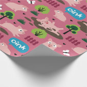 Fijne piglets in het papier voor de vloerbedekking (Hoek)