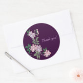 Fijne pioenen elegant bloemenpatroon Dank u Ronde Sticker (Envelop)