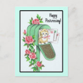 Fijne Postcrossing! kitten in brievenbus Briefkaart (Voorkant)