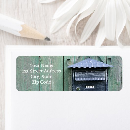 Fijne Postcrossing! Postvak. Etiket (Insitu)