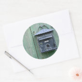 Fijne Postcrossing! Postvak. Ronde Sticker (Envelop)