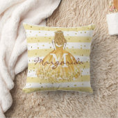Fijne prachtige kleine meisjes Eenvoudig Monogram Kussen (Deken)