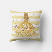 Fijne prachtige kleine meisjes Eenvoudig Monogram Kussen (Achterkant)
