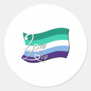 Fijne Pride! Regenboogvlag Oversized Ronde Sticker