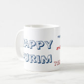 Fijne Purim koffie mok NEEM EEN HINT!!! Geen wijn! (Voorkant links)