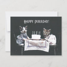 Fijne Purrdag Moppige Katten Retro Verjaardag