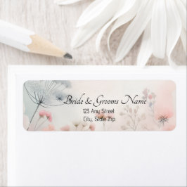 Fijne Queen Anne's Lace retouradreslabels Etiket