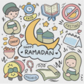 Fijne Ramadan activiteiten Sticker (Voorkant)