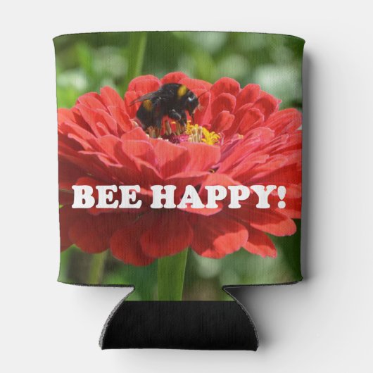 Fijne reuzenbloem bij bijen blikjeskoeler (Achterkant)