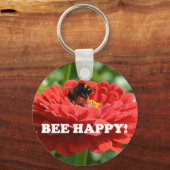 Fijne reuzenbloem bij bijen sleutelhanger (Voorkant)