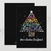 Fijne Rockin kerst! Crystal Pareltjes Tree Kaart (Voorkant / Achterkant)