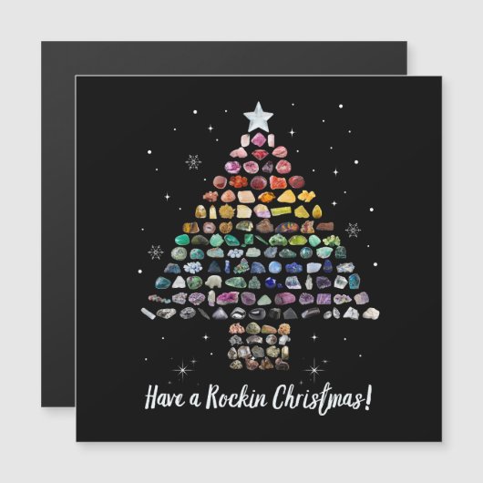 Fijne Rockin kerst! Kristallen kerstboom (Voorkant / Achterkant)