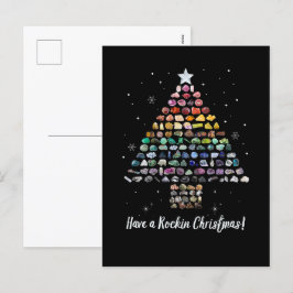 Fijne Rockin kerst! Kristallen kerstboom Feestdagenkaart