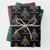 Fijne Rockin kerst! Kristallen kerstboom Inpakpapier Vel (In situ)