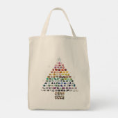 Fijne Rockin kerst! Kristallen kerstboom Tote Bag (Achterkant)