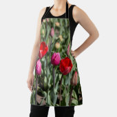 Fijne rode en paarse tulpen schort (Insitu)