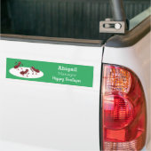 Fijne rode mieren schaatsen cartoon bumpersticker (Op Truck)