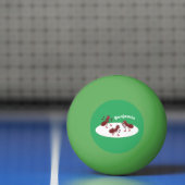 Fijne rode mieren schaatsen cartoon pingpongbal (Net)