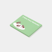 Fijne rode mieren schaatsen cartoon post-it® notes (Schuin)