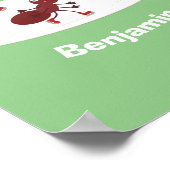 Fijne rode mieren schaatsen cartoon poster (Hoek)