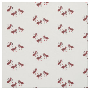 Fijne rode mieren schaatsen cartoon stof