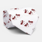 Fijne rode mieren schaatsen cartoon stropdas (Opgerold)