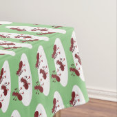 Fijne rode mieren schaatsen cartoon tafelkleed (Voorbeeld)