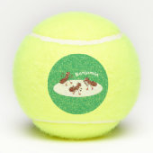 Fijne rode mieren schaatsen cartoon tennisballen (Achterkant)