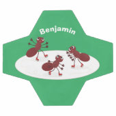 Fijne rode mieren schaatsen cartoon voetbal (Enkel)