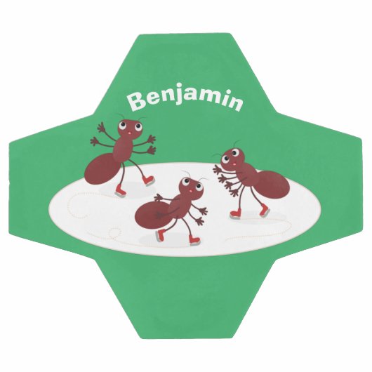 Fijne rode mieren schaatsen cartoon voetbal (Enkel)