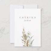 Fijne Romantische Gedroogde Boeket Bruiloft Plaats (Voorkant)