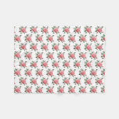 Fijne Roos Fleece Deken (Voorkant (Horizontaal))