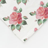 Fijne Roos Fleece Deken (Hoek)