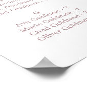 Fijne Roos Gold Alfabetical Seating Chart Poster (Hoek)