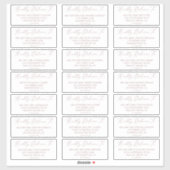 Fijne Roos Gold Guest-Adresetiketten Sticker (Vel)