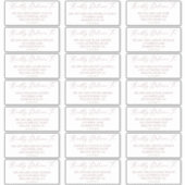 Fijne Roos Gold Guest-Adresetiketten Sticker (Voorkant)