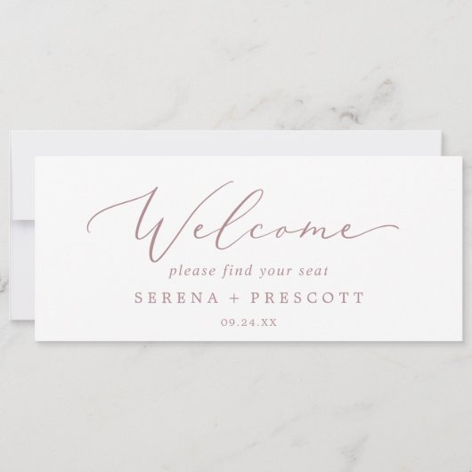 Fijne Roos Gold Hanging Seating Chart Header (Achterkant)