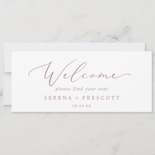 Fijne Roos Gold Hanging Seating Chart Header (Voorkant)