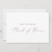 Fijne Roos Gold Maid of Honor proposal Kaart (Voorkant)