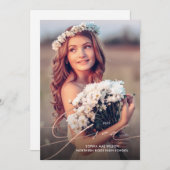 Fijne Roos Gold Script 1-fotograaf Kaart (Voorkant / Achterkant)