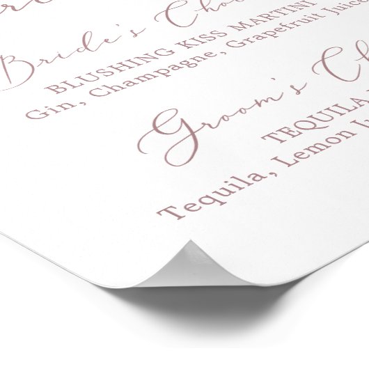 Fijne Roos Gold Signature Drink Sign Poster (Hoek)