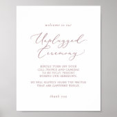 Fijne Roos Gold Unplugged Ceremony Sign Poster (Voorkant)